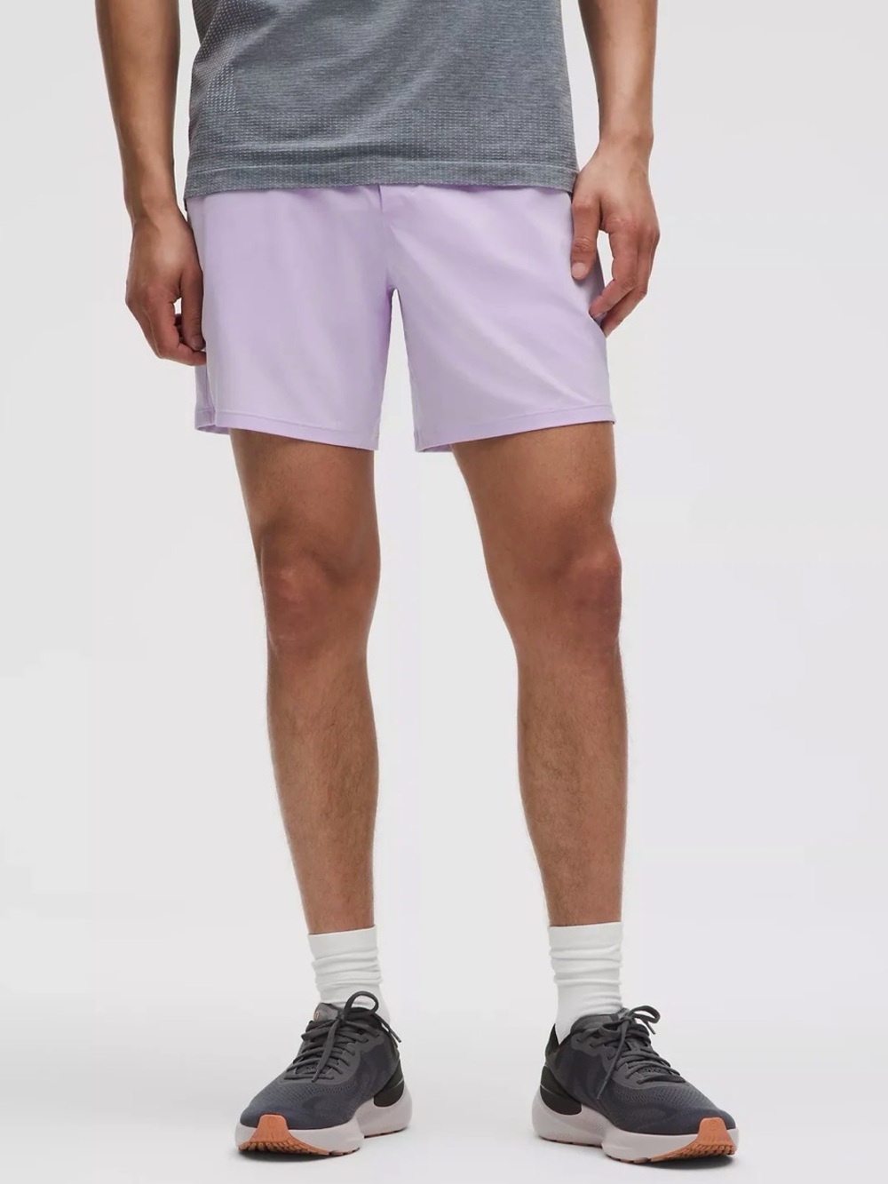 Lululemon Pace Breaker Shorts 7" Linerless Workout Lavender Frost Purple Men's L